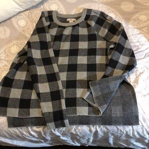 Bass buffalo check sweater